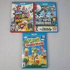 Wii U Game Lot - New Super Mario, 3D World, Yoshis Woolly World - FREE SHIPPING!
