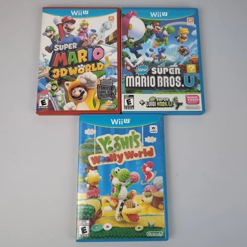 Wii U Game Lot - New Super Mario, 3D World, Yoshis Woolly World - FREE SHIPPING!