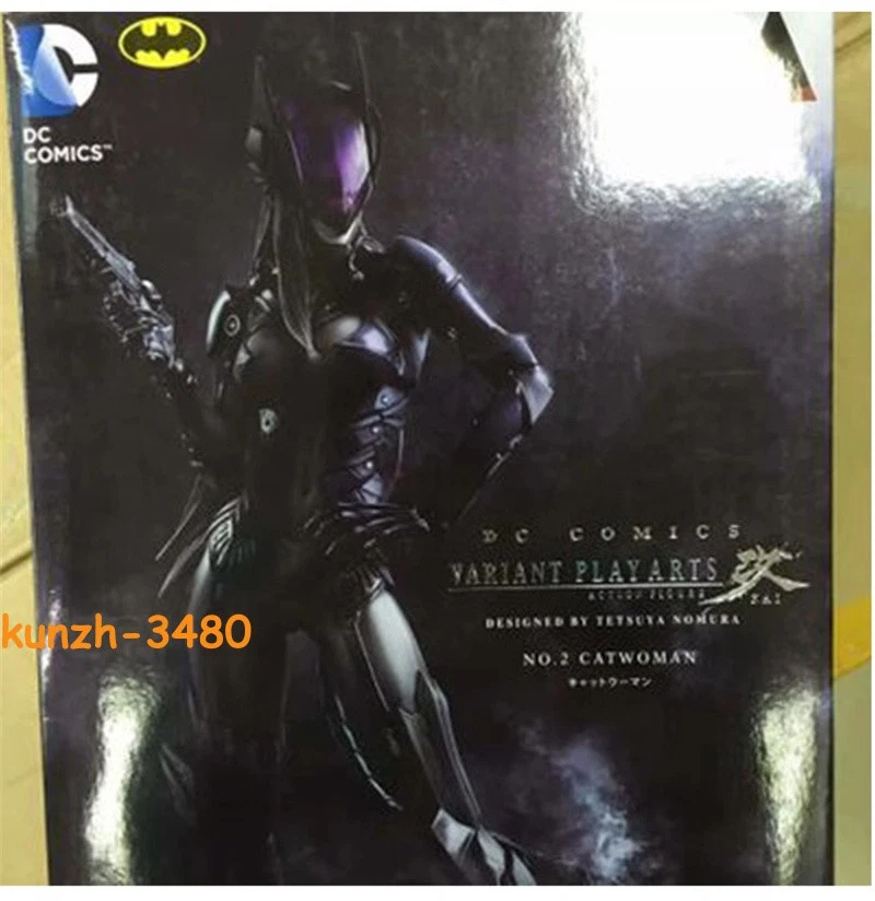 Boneco de ação Play Arts Kai Catwoman Tetsuya Nomura coleção modelo presente na caixa - Imagem 4 de 4
