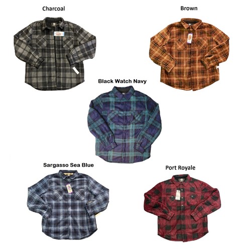 Weatherproof Men's Long Sleeve Button Up Fleece Lined Shacket