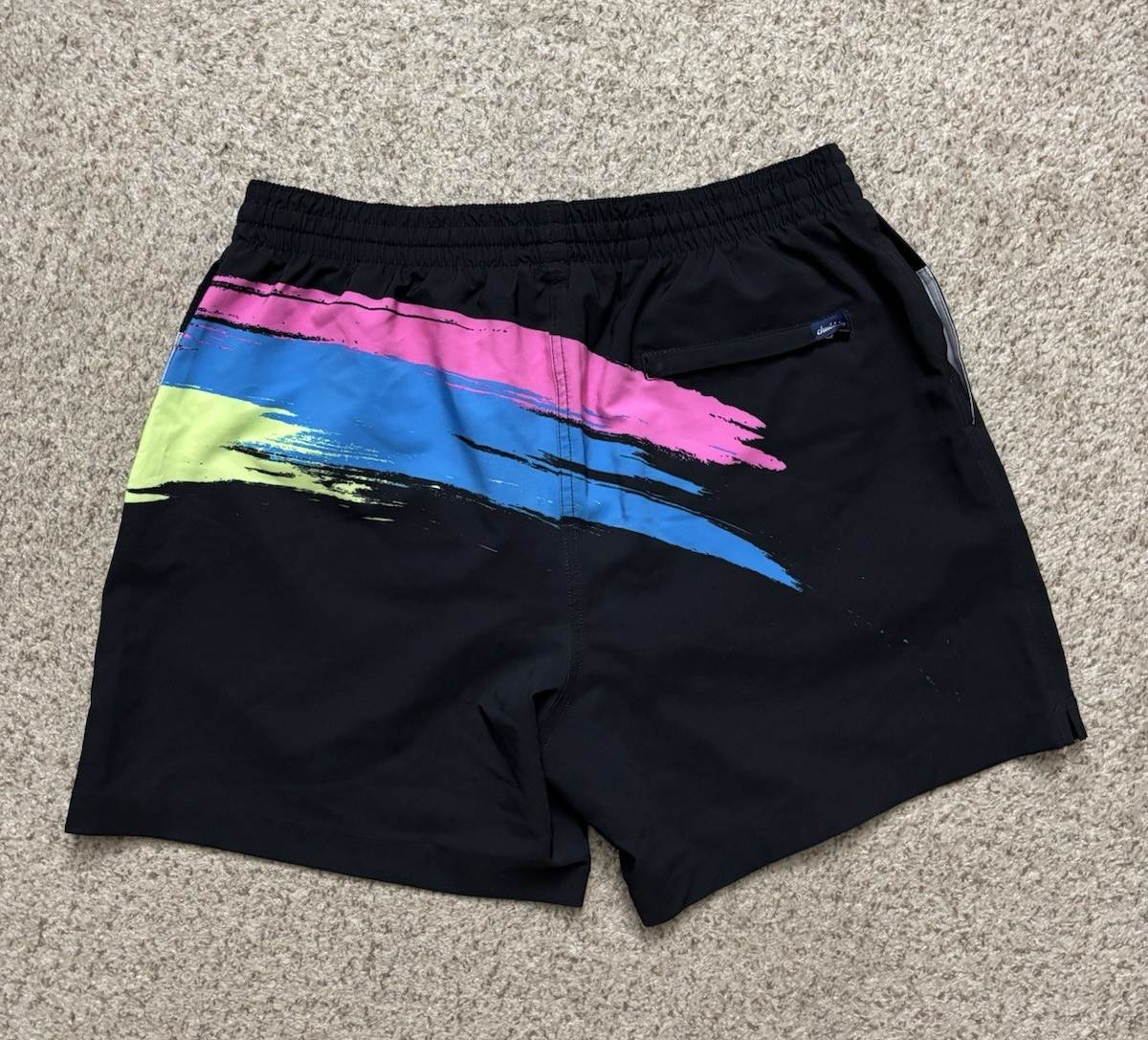 Chubbies Shorts Mens Size XL Black The Radder Swim Trunks 80s Solo