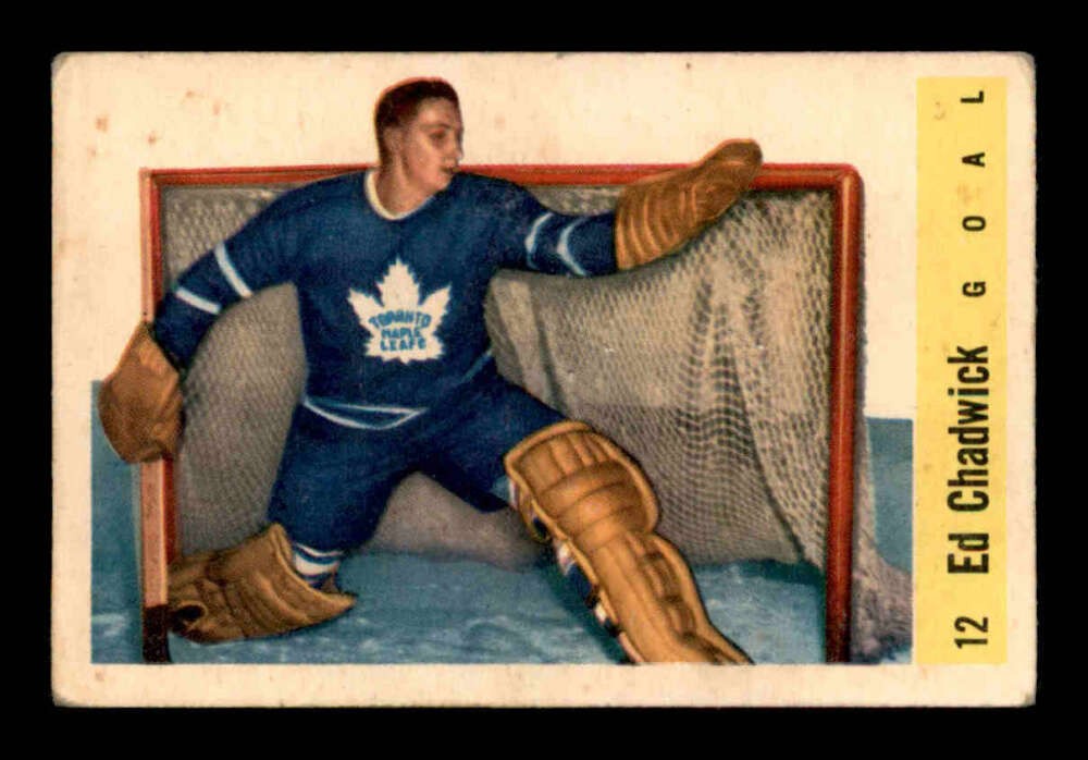 Ed Chadwick #12 Hockey Cards 1958 Parkhurst trading card — raw and PSA graded price guide
