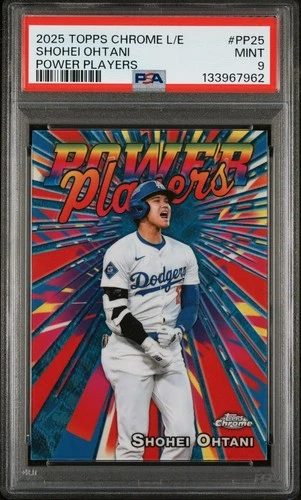 2025 Topps Chrome L/E Shohei Ohtani Power Players PSA 9 #PP-25 Dodgers 010221