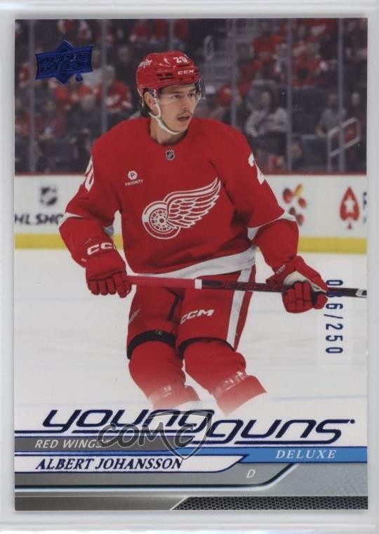2024-25 Upper Deck Series 2 Young Guns Deluxe 86/250 Albert Johansson #475 vs3