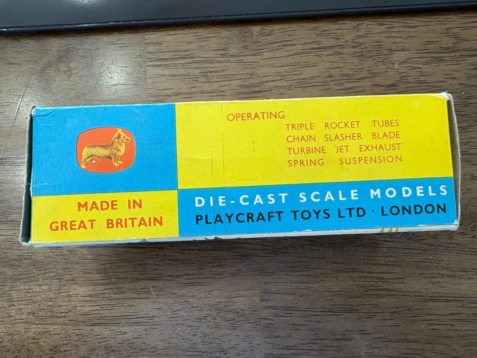 1966 Corgi Batmobile Matte Black 267 + 1967 Corgi Batboat and Trailer 107 in Box - Image 2 of 4