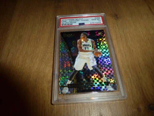 2015 Panini Select Karl-Anthony Towns #268 Silver Prizm RC PSA 10 GEM MINT