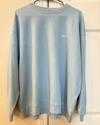 Levi's Standard Fit Blue Logo Crew Neck Pullover Sweatshirt Unisex XL