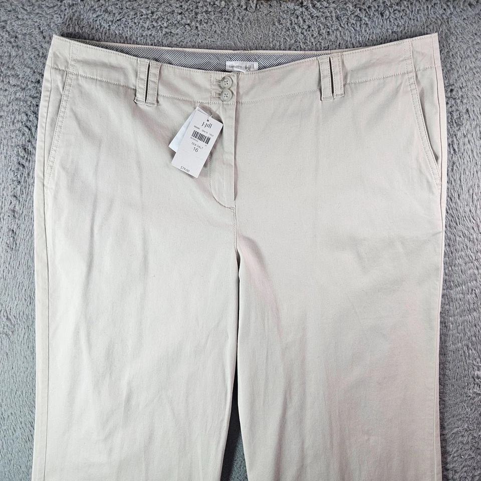 $79 NUEVOS Pantalones Jill Pierna Ancha Mujer Talla 16 Live-In Chino Elastizados Sal Marina Foto 2 de 4