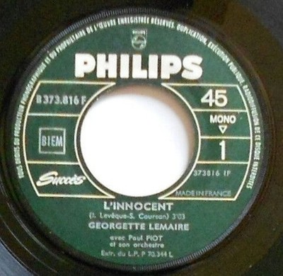 L'innocent | Georgette Lemaire mit Paul Piot und seinem Orchester | Schlechter Zustand