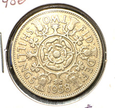Great Britain 1958 florin KM 956 XF