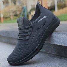 Mens Trainers Shoes Wide Fit Memory Foam Non Slip Casual Walking Sport Work Size