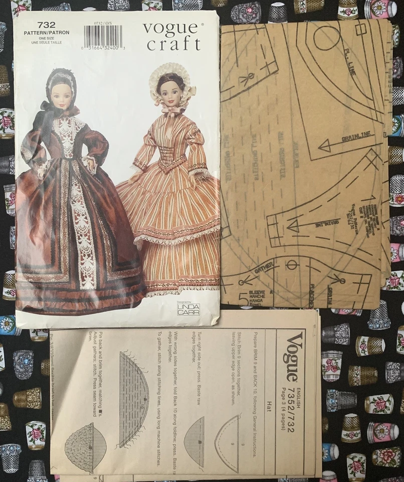 *OOP* Vogue Craft 732 Linda Carr Historical Clothes For 11 1/2 Inch Doll UC/FF - Image 3 of 4