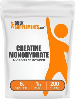BulkSupplements Creatine Monohydrate (Micronized) Powder - 5g per Serving -