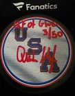 QUINN HUGHES 2026 USA Hockey Puck LE 3/50 "QF OT GWG" Autographed Fanatics