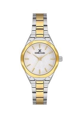 Womens 30mm Quartz Watch Steel Strap Silver and Gold Petite Watch Face