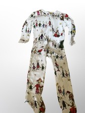 Pottery Barn Kids Dr Seuss Christmas Grinch 1 Piece Zip Organic Cotton 18-24m