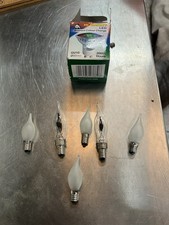 Candle Shape Light Bulbs Clear & Frosted SES Small Screw Lamps Lot Set