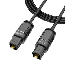 Digital Optical Audio Cable 6 feet, Fiber Optic Ultra-Thin Cord, 6ft 