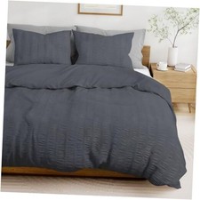 Dark Grey Duvet Cover Queen Size, Queen 90"x90" Dark Grey No Comforter