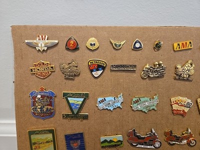 Vintage Harley Davidson AMA Pin Lot of 44 Motorcycle Biker 80s