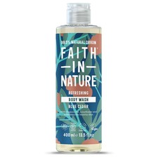 Image of Faith In Nature Natural Blue Cedar Body Wash, Refreshing Shower Gel, Vegan and