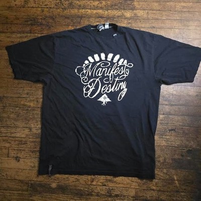 LRG Manifest Destiny T-Shirt Men s Black Graphic Tee Short Sleeve Size XL
