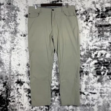 Members Mark Denali Straight Pants Mens Size 38x30 Beige Performance Stretch
