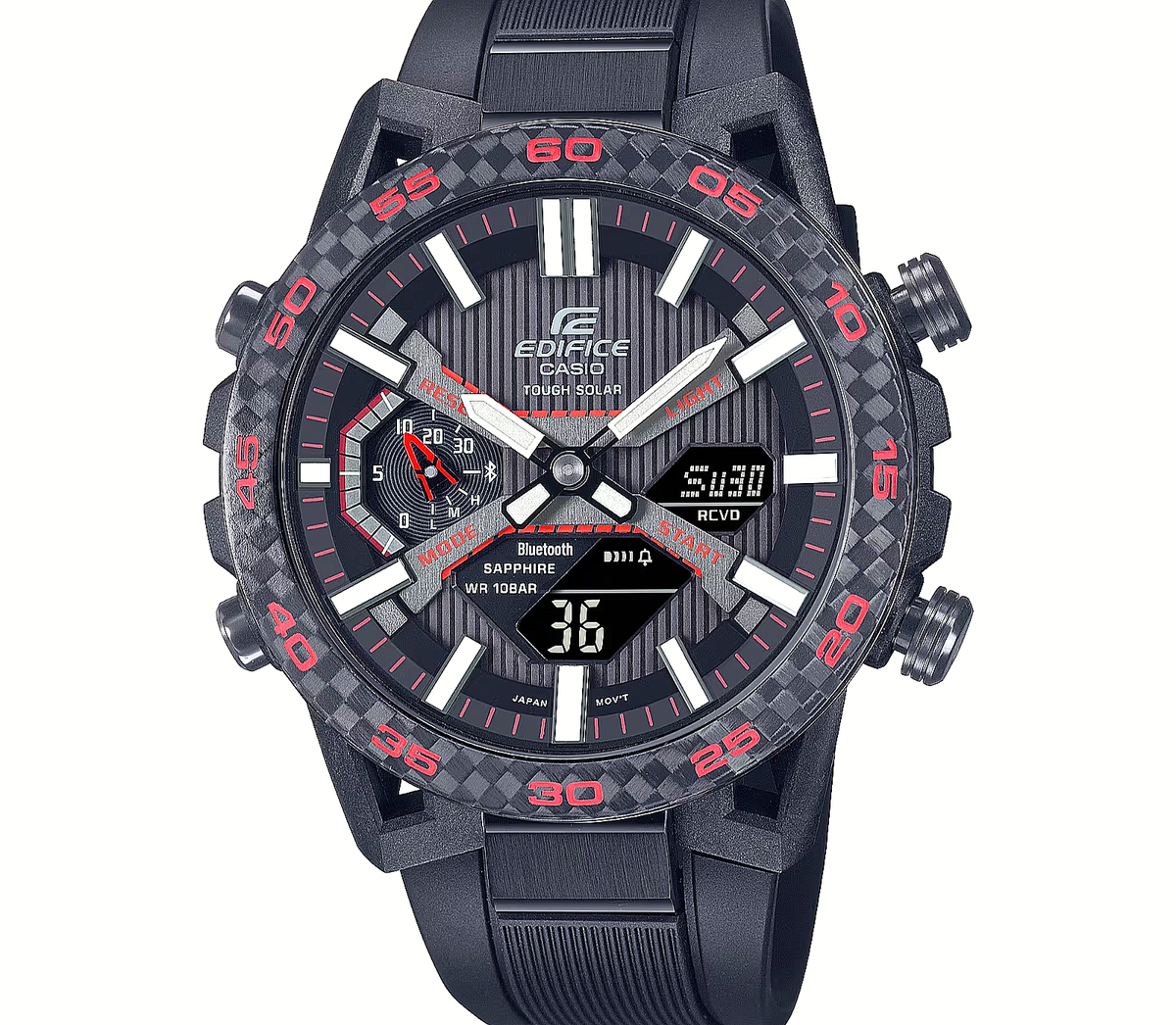 CASIO EDIFICE ECB-2000YPB-1AJF Black Tough Solar Bluetooth NEW