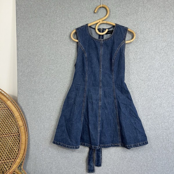 Stndrd Denim Dress Size S 10 Blue Jean Denim 