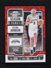 2023 Contenders Optic Season Ticket International Red Prizm Keldon Johnson 0y59