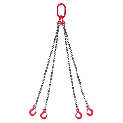 VEVOR Chain Sling 1/4in x 5ft Lifting Chains with 4 Leg Hooks 6600LB Capacity