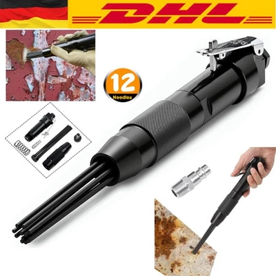 Druckluft Nadelentroster Rostentferner 12 Nadel Nadelpistole Entroster Rost 1/4" - Bild 1 von 4