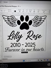CUSTOM PERSONALIZED NAME TEXT LOVING MEMORY PET DOG CAT VINYL DECAL CAR STICKER