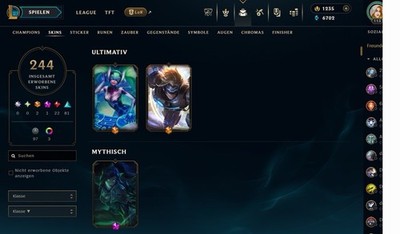 League of Legends EUW LoL ACC 240+ Skins, Riot Blitzkrank, Soulstealer Vayne