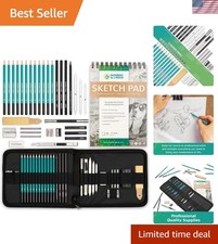 XL Drawing Set - Sketching, Graphite and Charcoal Pencils. Includes 100 Page ...
