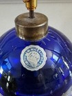 VINTAGE I RICE CO COBALT BLUE ART GLASS PERFUME BOTTLE PAPERWEIGHT  5" — photo 7