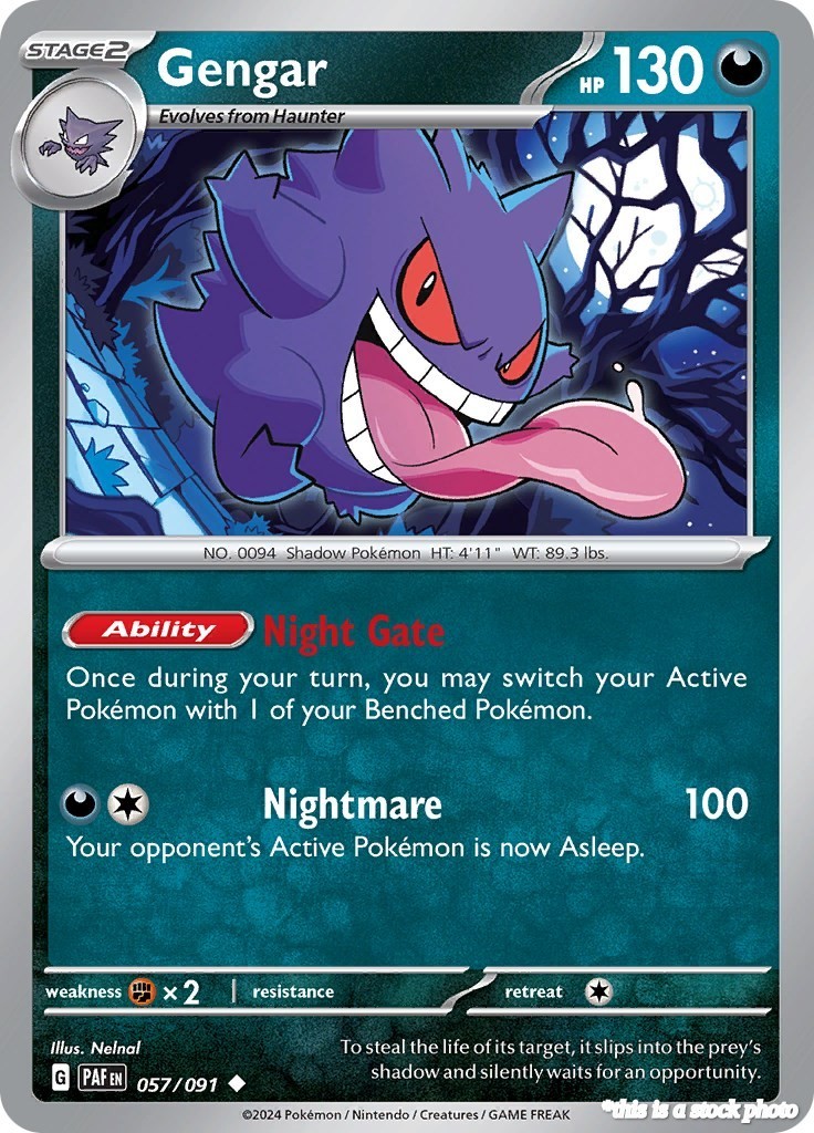 Gengar PAF 057/091 Pokémon Uncommon NM