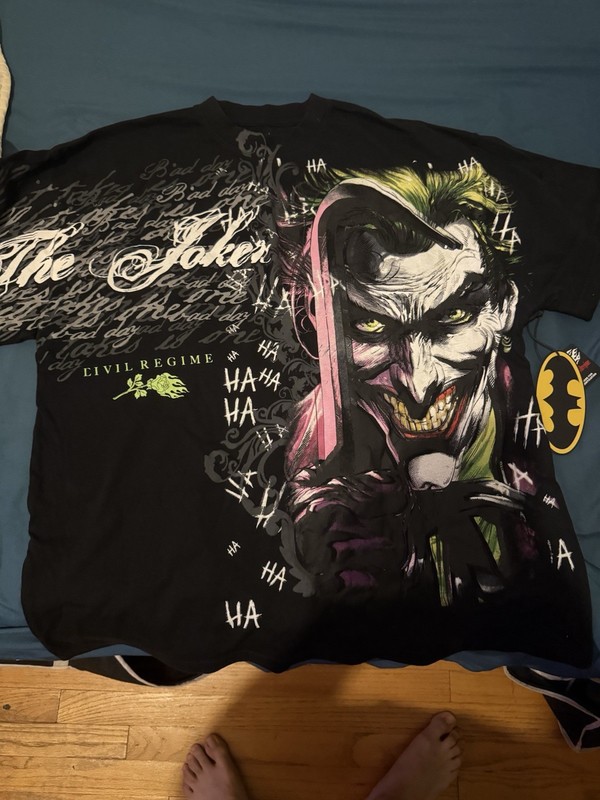 CIVIL REGIME DC Joker Oversized Tee In Black, Small, Brand New