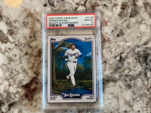 Shohei Ohtani PSA 10 2025 ToppsX Bob Ross Beauty Everywhere Image Variation 41SP