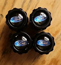 4 Black Ford Tire Valve Stem Caps For Truck Car Universal Fit 4 Black Ford Tire Valve Stem Caps For Truck Car Universal Fit