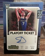 2021-22 Contenders Playoff Ticket Santi Aldama Auto RC Variation Rookie #/99 OC