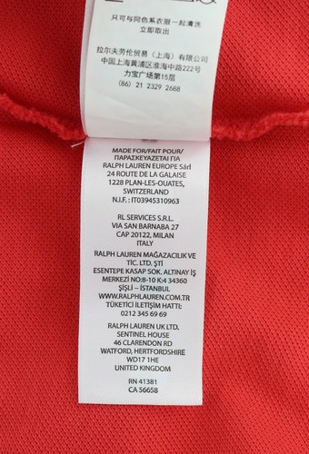 Polo Ralph Lauren Custom Slim Fit Hombre Camiseta 2XL Rojo Manga Corta Pvp $153 - Imagen 10 de 10