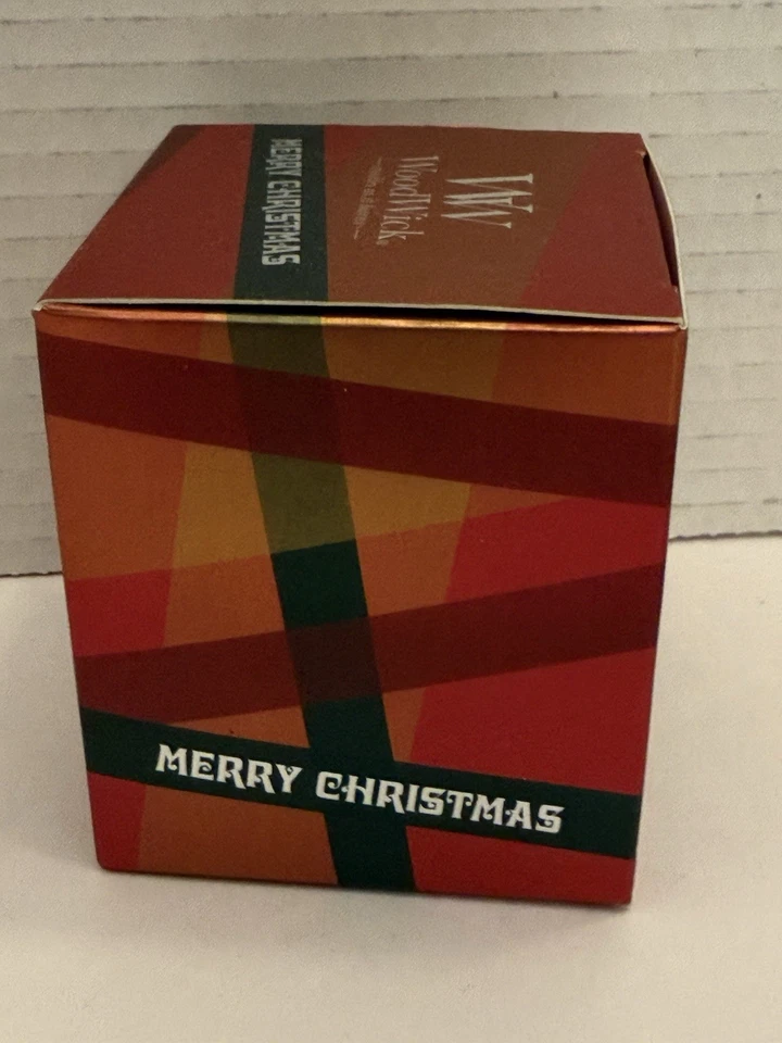 New WoodWick Jar Candle “Merry Christmas” Scent Red Crackles as it Burns 3.2 Oz - Image 2 of 4