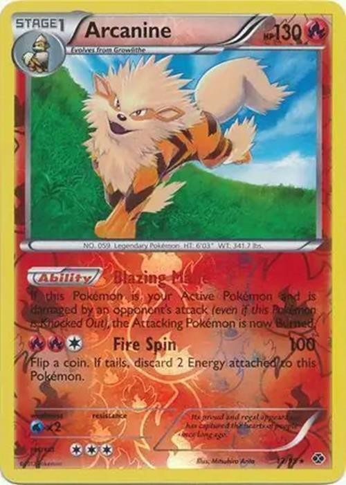 Arcanine - 12/99 - Pokemon Next Destinies Reverse Holo Rare Card LP