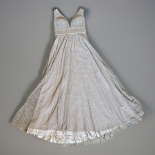 CINDERELLA DIVINE PROM DRESS GOWN SPARKLE SHIMMER LIGHT ROSE COLOR SIZE 10