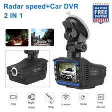 2-IN-1 Anti Radar Laser Police Detector Speed Car Recorder Dash Camera w/ Night