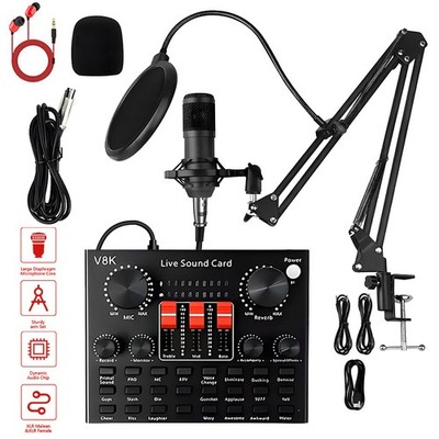 Gaming Mikrofon Microphone Kondensator Mic USB RGB Clear Audio für Streaming