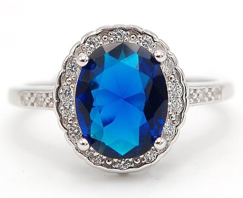 3CT Heat Treated Kyanite 925 Solid Sterling Silver Ring Sz 6 &2-4