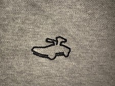 Vintage Gray Polo Shirt Gullwing Car Logo Embroidered Rare DeLorean Style XL