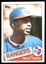 Mickey Rivers 1985 Topps #371 Texas Rangers MLB READ FREE SHIPPING AutographDen